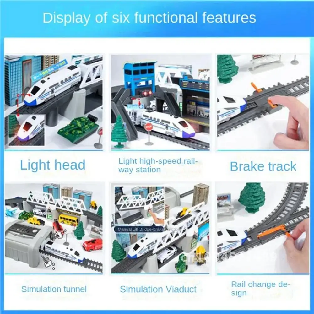 Szybki pociąg elektryczny kolejowy Model toru Zabawki Model symulacji Zabawki do montażu Zestaw zabawek dla dzieci dla chłopca