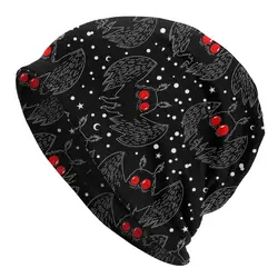 Alien And UFO Pattern Bonnet Hats Men Women's Thin Skullies Beanies Hat Mothman Night Autumn Spring Warm Cap Street Caps