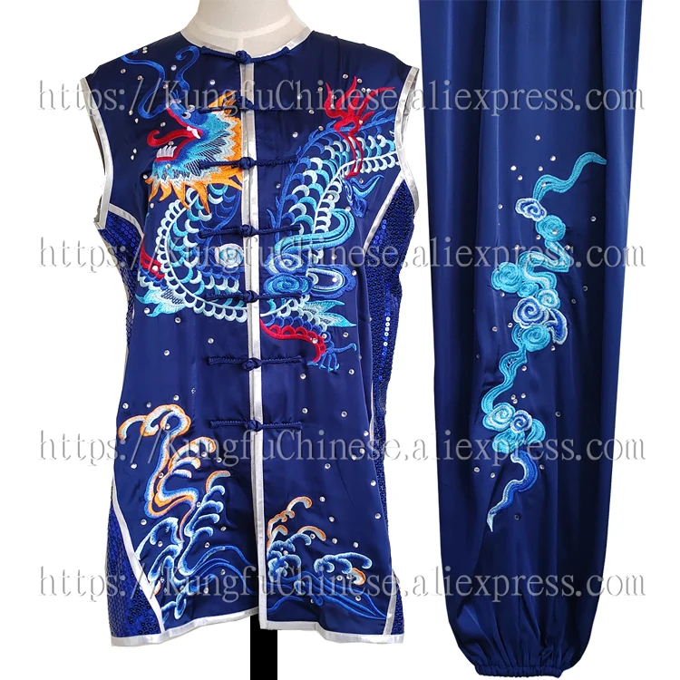 Nanquan uniform  Wushu outfit Kungfu clothes Martial arts suit Embroidery Dragon for man woman girl boy kids adults unisex