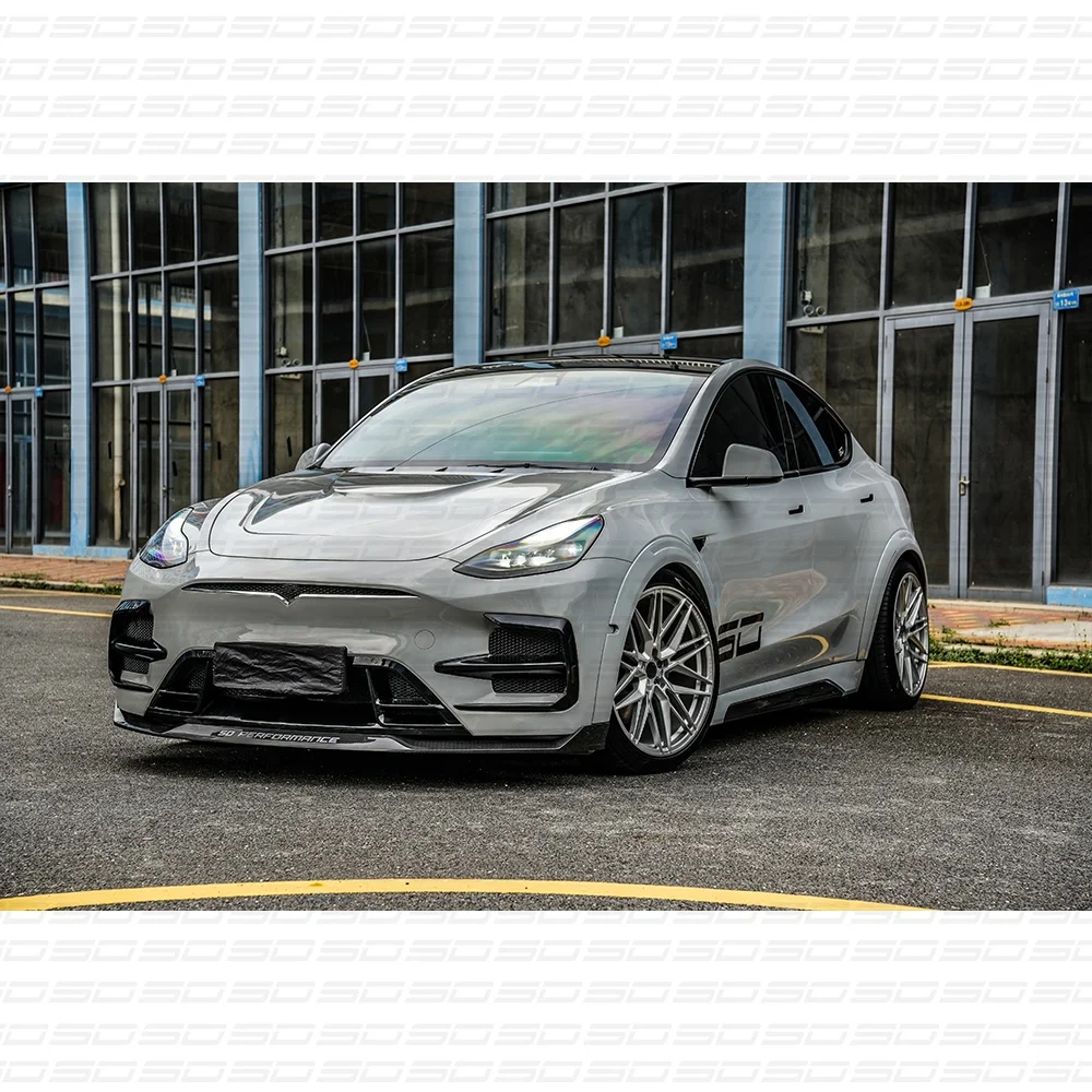 Real dry carbon high quality full set wide body kit for model Y