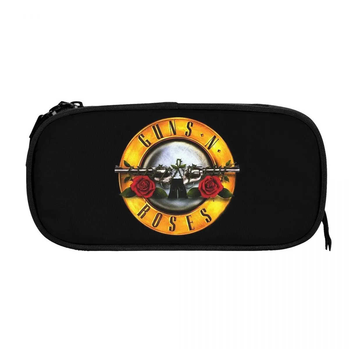 ガンズ・アンド・ローゼス ヘビーメタル スチームパンク 音楽 ペンケース 学生用 学校 ペンボックス ペンバッグ 大容量 ペンポーチ ペンホルダー