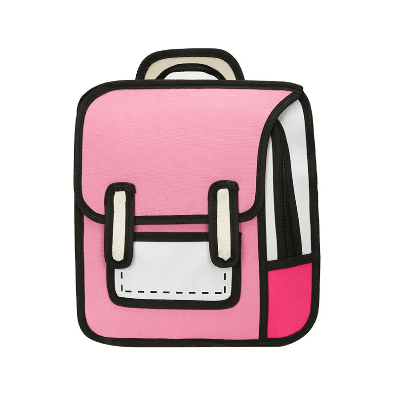 Para as mulheres criativas 2d desenho mochila escola dos desenhos animados saco de livros de quadrinhos para adolescente meninas daypack viagem