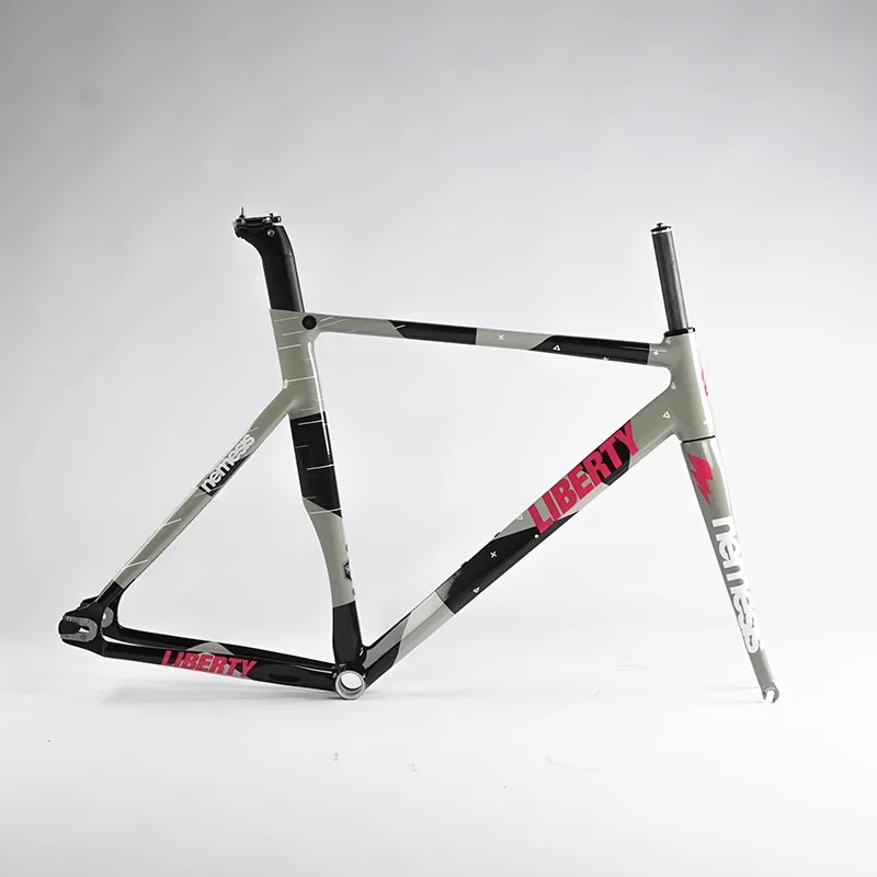 Fixed Gear Bike Frame, 700C Aluminum Fixie Frame, Carbon Fork, Track Single Speed Bike, 52 cm, 54cm, High Quality Bicycle Parts