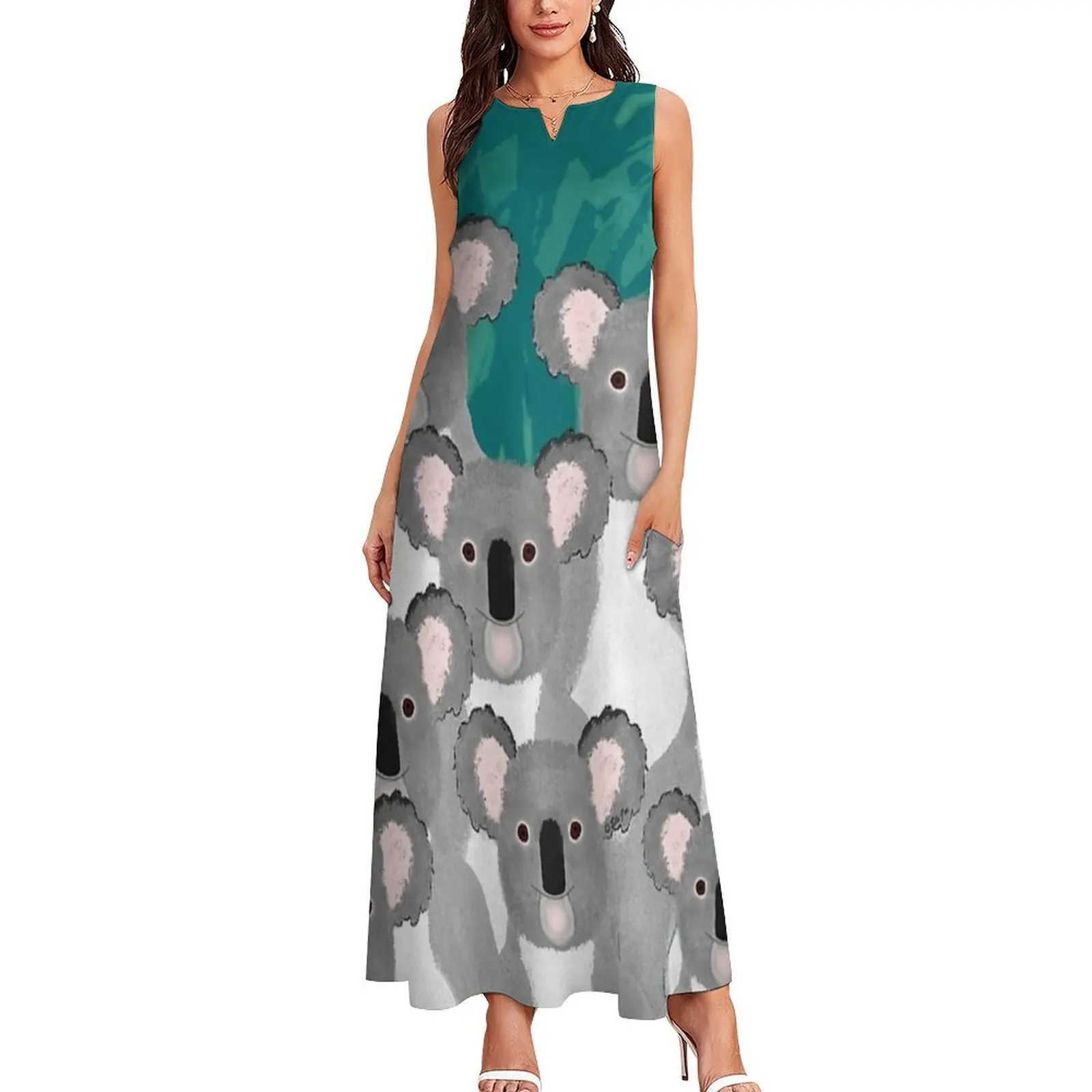 Koalas vestido largo vestidos para mujer 2025 ropa de mujer vestidos de cóctel vestido de mujer elegante de lujo