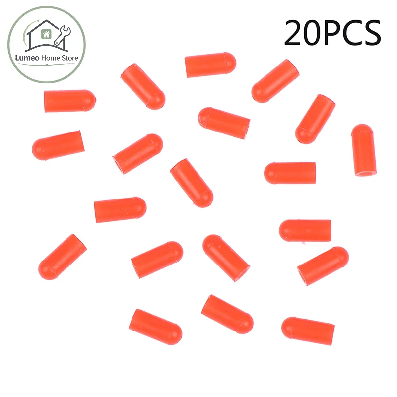 20PCS Food Grade Silicone Rubber Needle Cover Syringe Sealing Test Tube End Cap