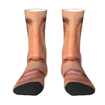 Nicolas Cage Gezicht Mannen Vrouwen Crew Sokken Unisex Leuke Grappige Meme Lente Zomer Herfst Winter Jurk Sokken