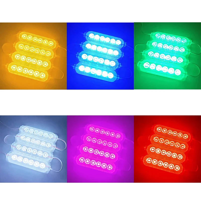 

10Pcs/Pack LED Warning Light 6 LED Grille Signal Lights Truck Stop Lamp Trailer Indicator Advertising Light Width Side Lights