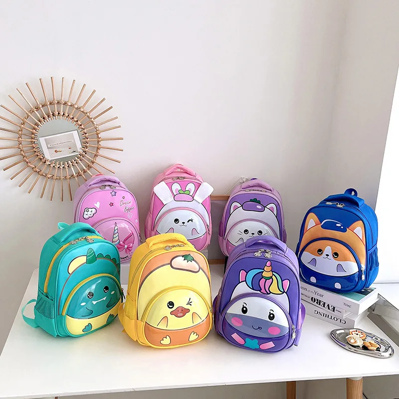 New Kids Backpack School Bag Cute Animal Print Cartoon Animal 1-6 Year Old Cross-border Backpack