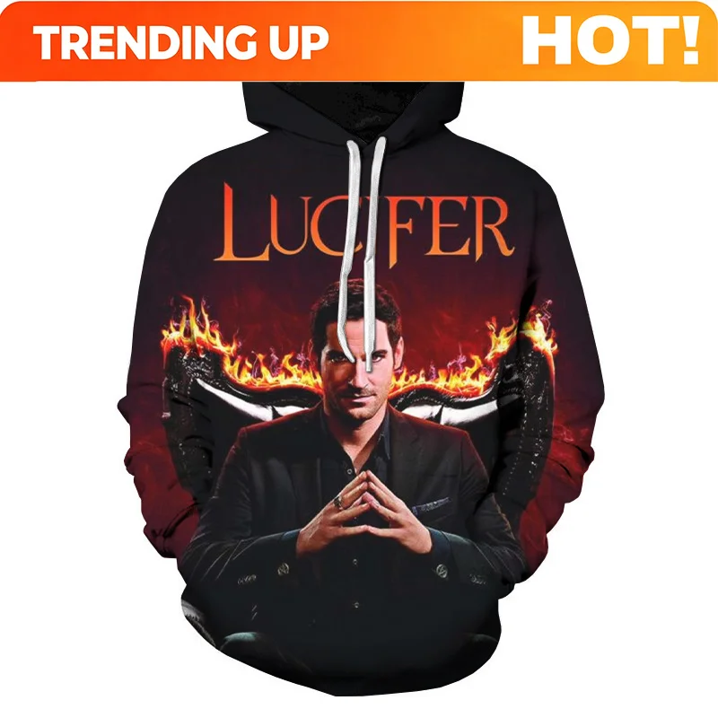 Customization 2021 Hot TV Series Lucifer 3D Printed Hoodies Men/Women's Fashion Popular Sweatshirts Harajuku Hip Hop Oversize Pu
