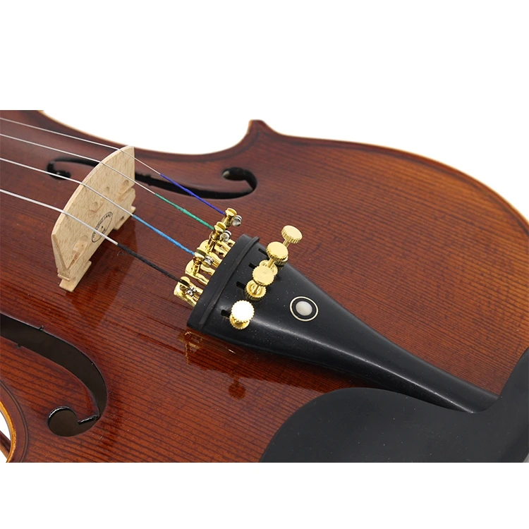 

New 4/4 Full Size Ebony Acoustic Violin Premium Stringed Instrument With Hard Foam Case And Carbon Fiber Bow For Student