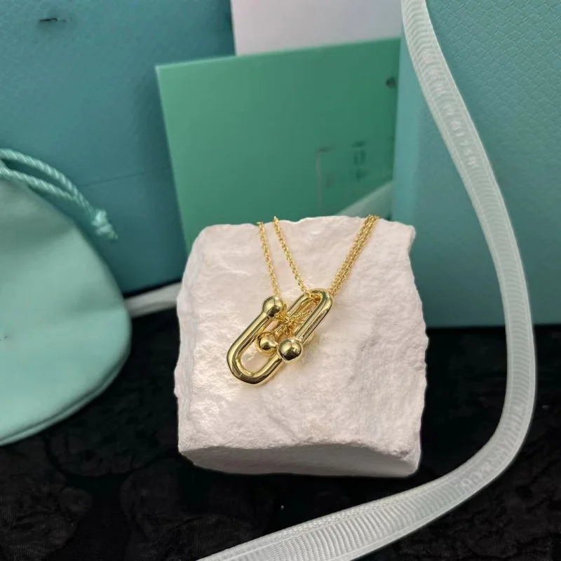 

Новые многослойные колье-цепочки из стерлингового серебра с U-образной и подковообразной пряжками