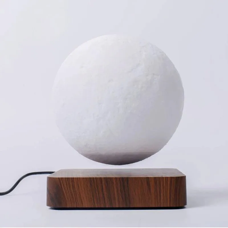 Imagem -06 - Levitating Moon Lamp com Base de Madeira Impressão 3d Led Night Light Magnético Cores T30