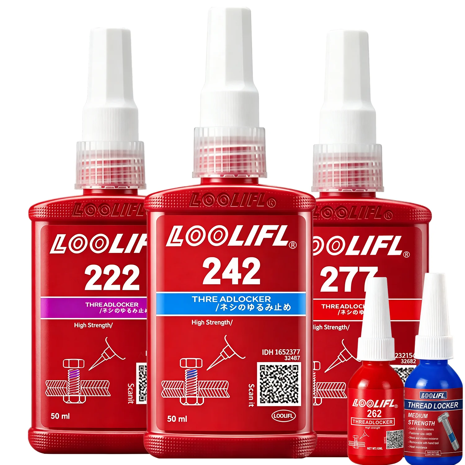 222 243 277 Schraubensicherungskleber Gewindesicherungsmittel Anaerober Klebstoff Schnell Aushärtender Korrosionsbeständiger Anti-Lösen-Klebstoff