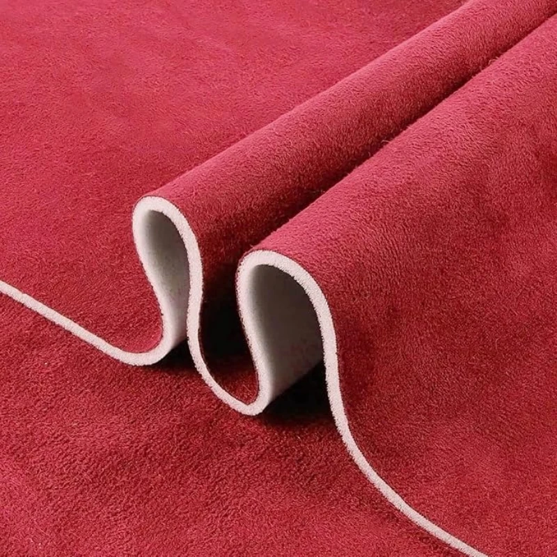 Red Suede Headliner Roof Fabric Upholstery Velvet Wrap for Automotive Interior Suede Roof Panel Lining Cars Fabrics Material