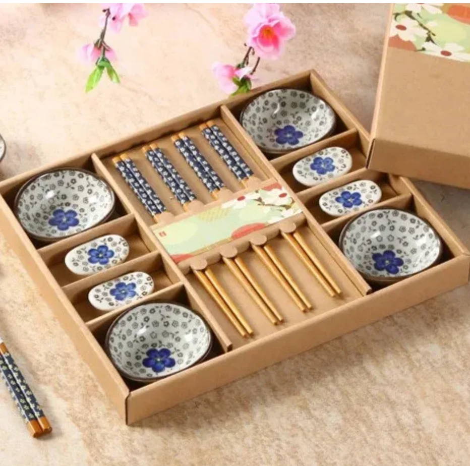 High-End Ceramic Cutlery Sets Chinese Style Sushi Set Japanese Style with Gift Boxes Elegant Tableware Dishes