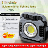 LiitoKala LF-786 Portable carrying LCD Lights Work flashlight  +26650 5000mAh Battery
