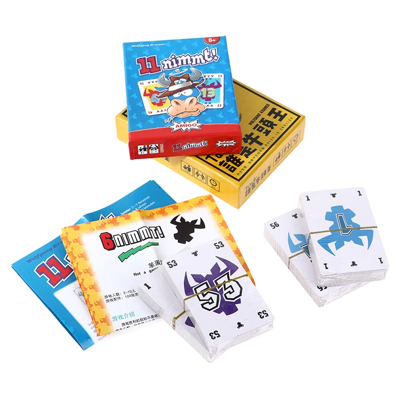 Nehmen Sie 6 Nimm Brettspiel 2-10 Spieler lustiges Geschenk für Party Familie Kartenspiele