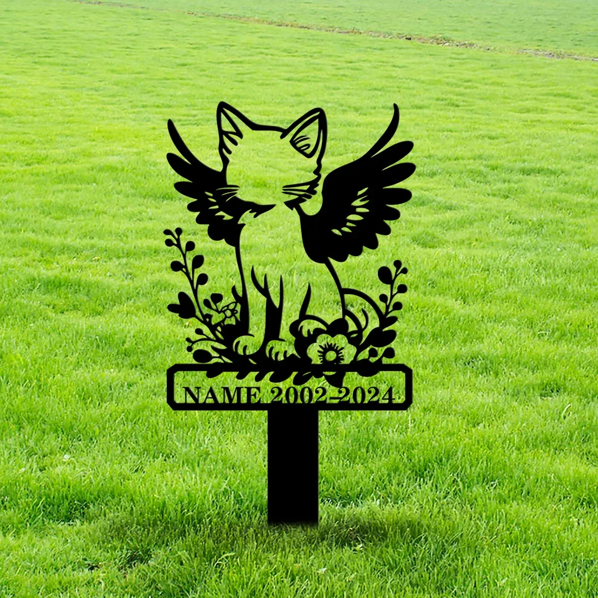 Custom Cat Memorial Stake, Personalized Cat Memorial Plaque, Pet Grave Marker, Cat Memorial Gifts,Metal Garden Stake