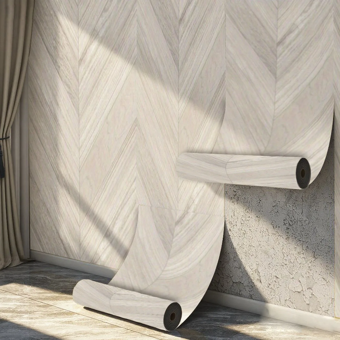 

Самоклеящаяся наклейка на стену 60 см x 3 м, утолщенный рулон, текстура деревянного зерна для пола, стены, гостиной, ванной комнаты, водонепроницаемая, влажная