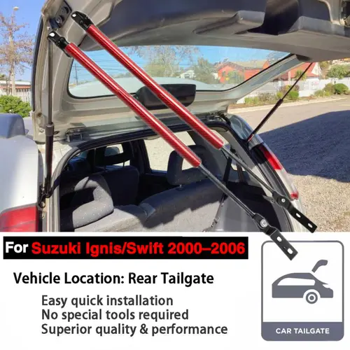 Imagen 2 del producto Para SUZUKI IGNIS FH MH 2000-2008 SUBARU JUSTY maletero trasero soporte de elevación amortiguador puntales de Gas varilla de apoyo amortiguador 550mm