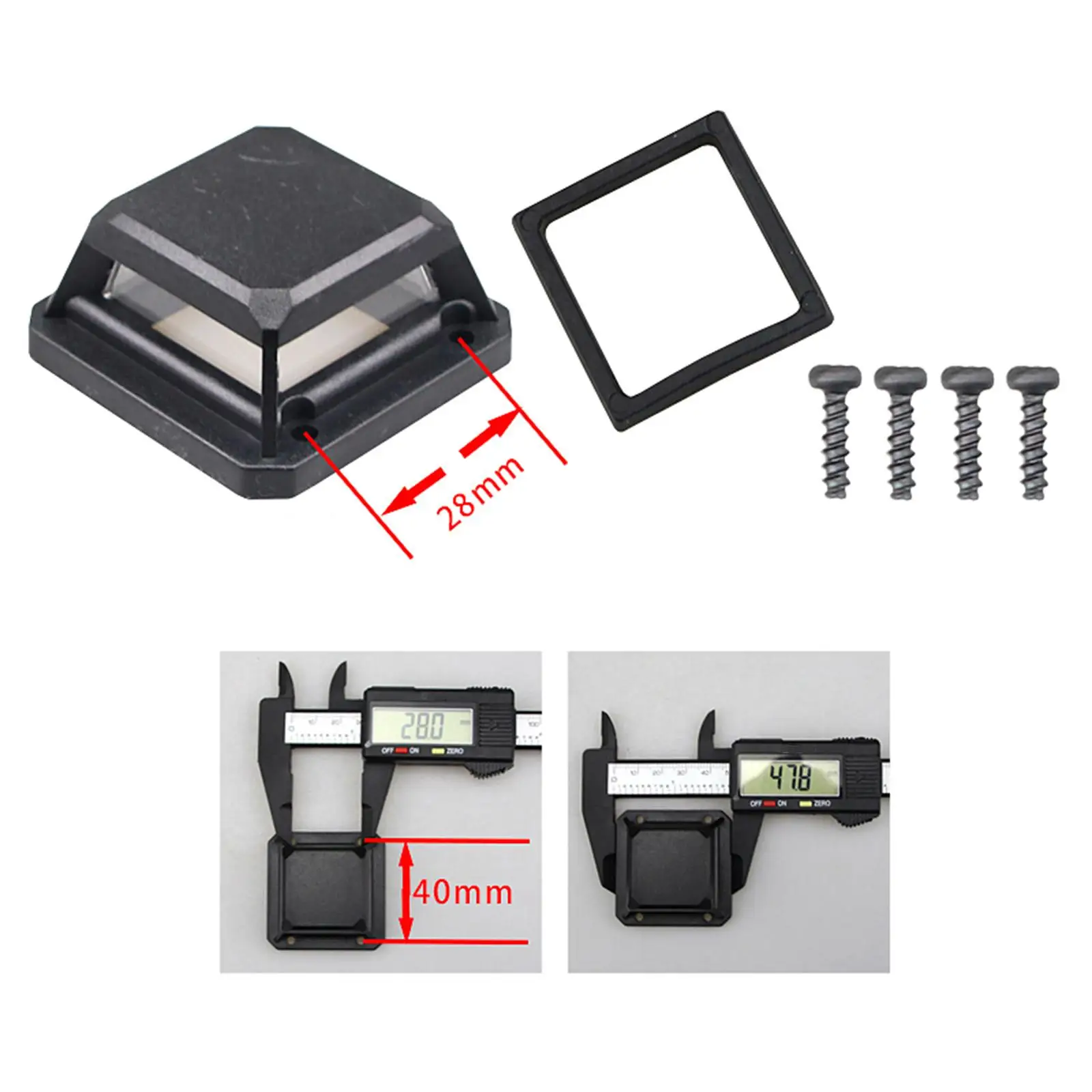 1 Set Level Meter Glass Window Frame ABS Protective Cover 12 Lines Level meter Headlight Cover Leveling Instrument