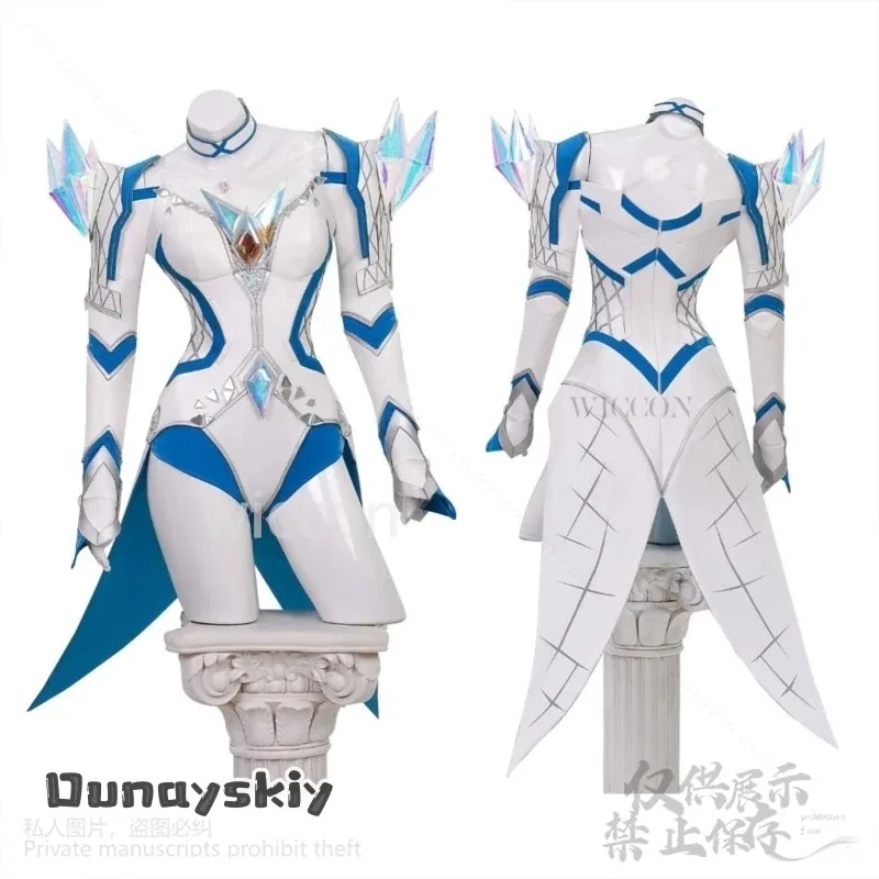 

asdh8@Queen Emma Anime Game Rivals cosplay Costume White Leather Sexy Jumpsuit Fantasy Lolita Shoes Wigs Set Halloween