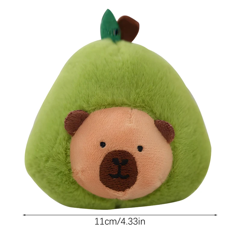 Cute Green Capybara Keychain AvocadoCapybara Children's Gift Dolphin Bala Bookbag Hanging Stuffed Animals Soft Car Pendant Kids