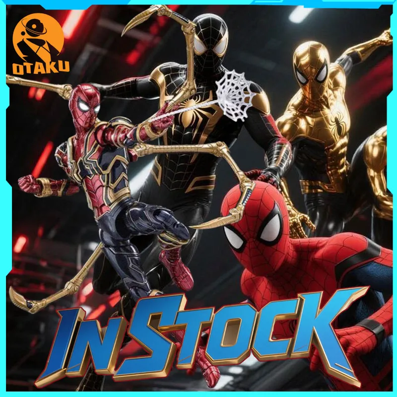 

New Spider Man 3 No Way Home Figure Iron Spider Black Spider Pvc Action Figure 7 Inch 1:10 Model Collectibles Toy Room Desk Gift