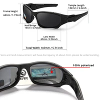 KDEAM Outdoor Sports Polarized Sunglasses Men Curve Cutting Frame Stress-Resistant Lens Shield Sun Glasses Women KD0623 - Image 5