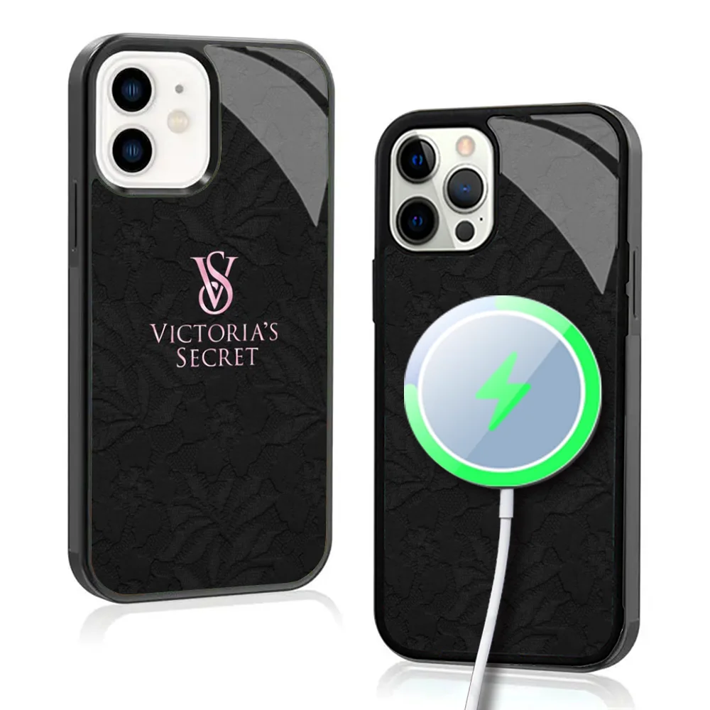 V-Victoria-s Luxury S-SecretS Phone Case For IPhone 16 15 Pro Max Case 14 Plus 13 12 11 Magesafe Magnetic Wireless Charge Cover