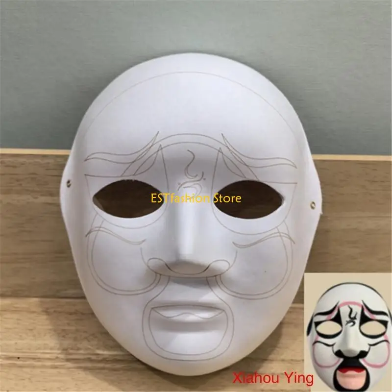 

Y5GC DIY Blank Paintable Masks Paper Mache Masks for Artistic Project,Theater,Halloweens,Masquerades Parties,Classroom Art