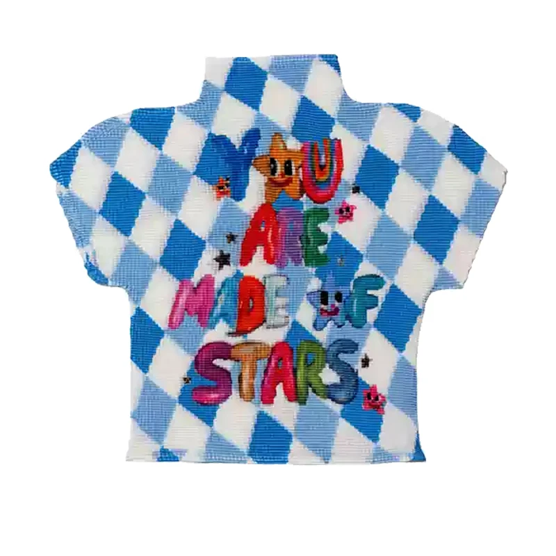 

rhombus color letter pleated shirt short Spice Girl T women summer semi-turtleneck slim-fit versatile short-sleeved top