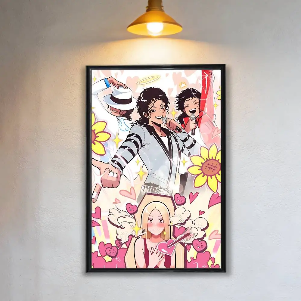 Painting fanart michael jackson MJ High Quality Dorm Living Room Aesthetic Wall Decoration Painting Poster Stickers Gift