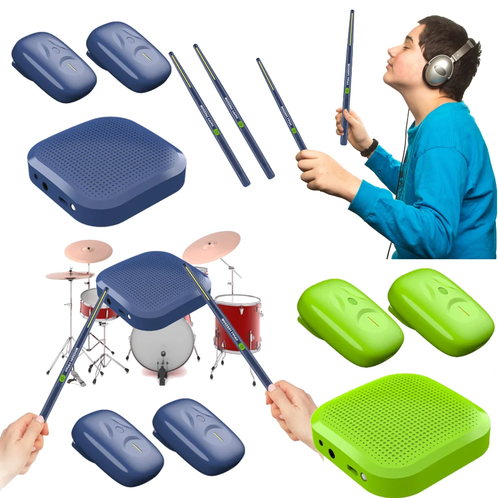 Virtual Air Drum Set Professional Electronic Virtual Air Drum Drumsticks Pedals Virtual Reality Drum Kit Gift for Adults Kids