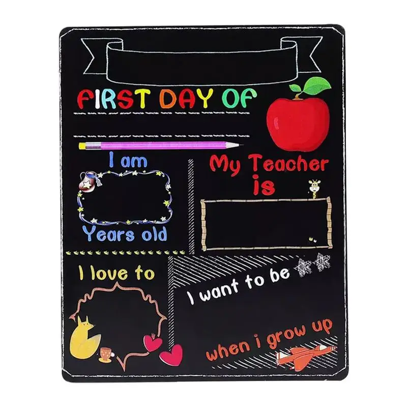 

School Day Sign Of Chalkboards Board First Small Last Chalkboard Student Blackboard Message And 1St Back To Chalk Craft Photo