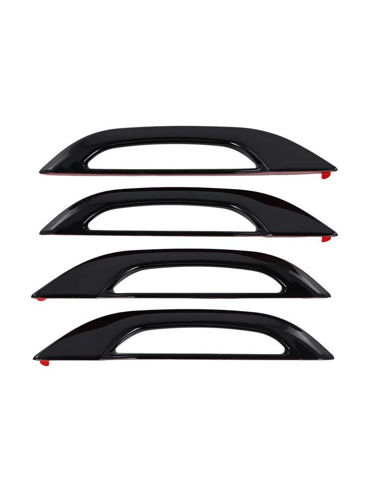 Glossy Black Door Handle Trim Cover For Tesla For Model For 3 For Model For Y 2017-2023 ABS Exterior Moulding Accessories