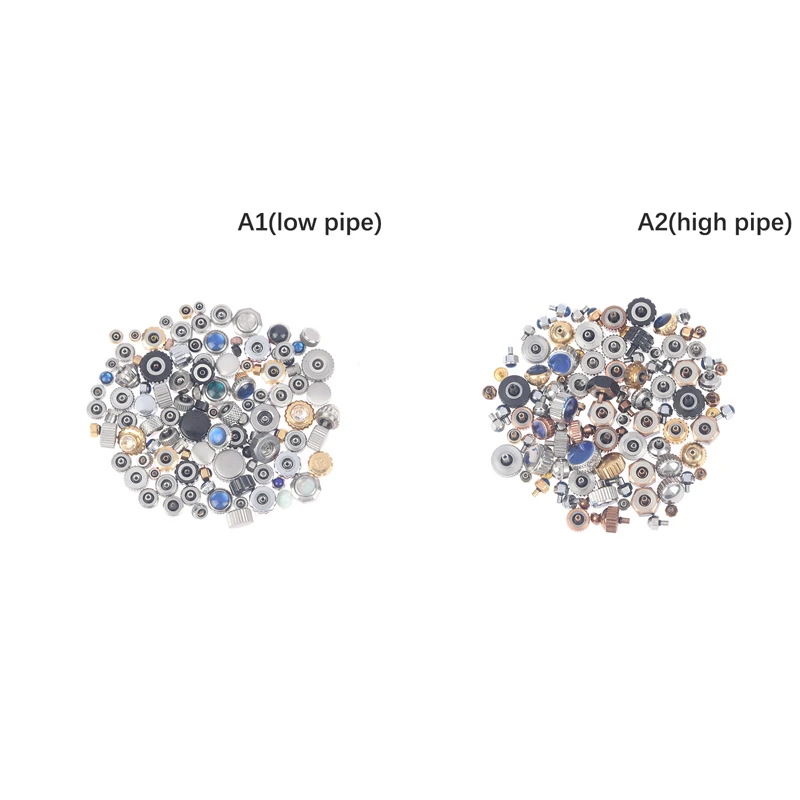 ساعة فولاذية مختلطة مقاومة للماء ، تاج ساعة ، أحجام وألوان مختلفة لصانعي الساعات ، مقابض ساعات ، #5