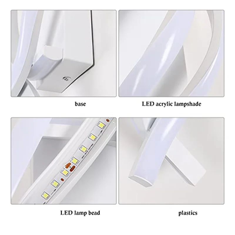 

ABNO-Настенные светильники для помещений, 28 Вт, холодный белый спираль, современные светодиодные настенные бра, освещение для спальни, ванной комнаты