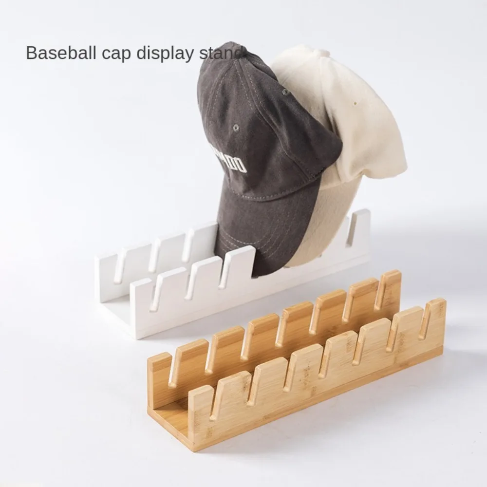 New Wooden Baseball Cap Display Rack No Install Space Saving Hat Holder Universal Home Decor Cap Stand Hat