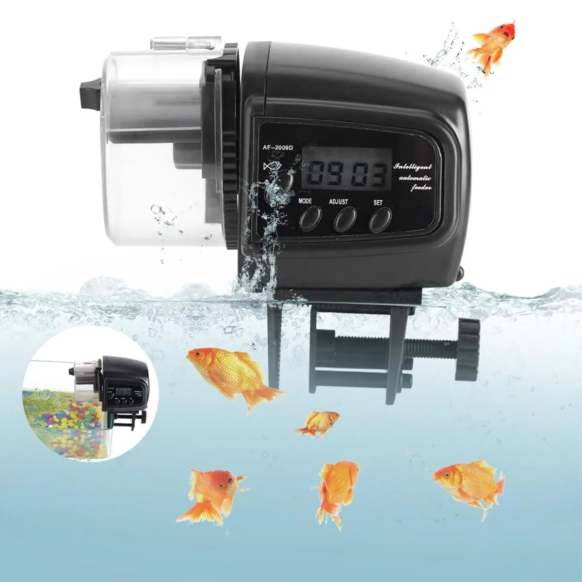Smart Electric Automatic Fish Feeder Aquarium Tank Regular Timing Feeder Auto Fish Food Dispenser for Turtle Goldfish