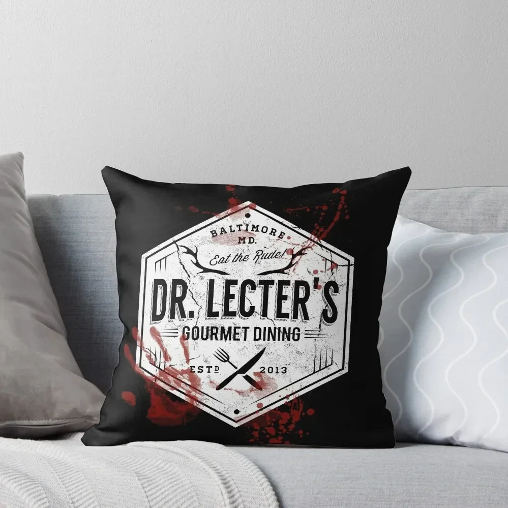 

Dr Lecter's Gourmet Dining - White Version Throw Pillow New year Couch Pillows Sofa Cover Elastic Cover For Sofa pillow