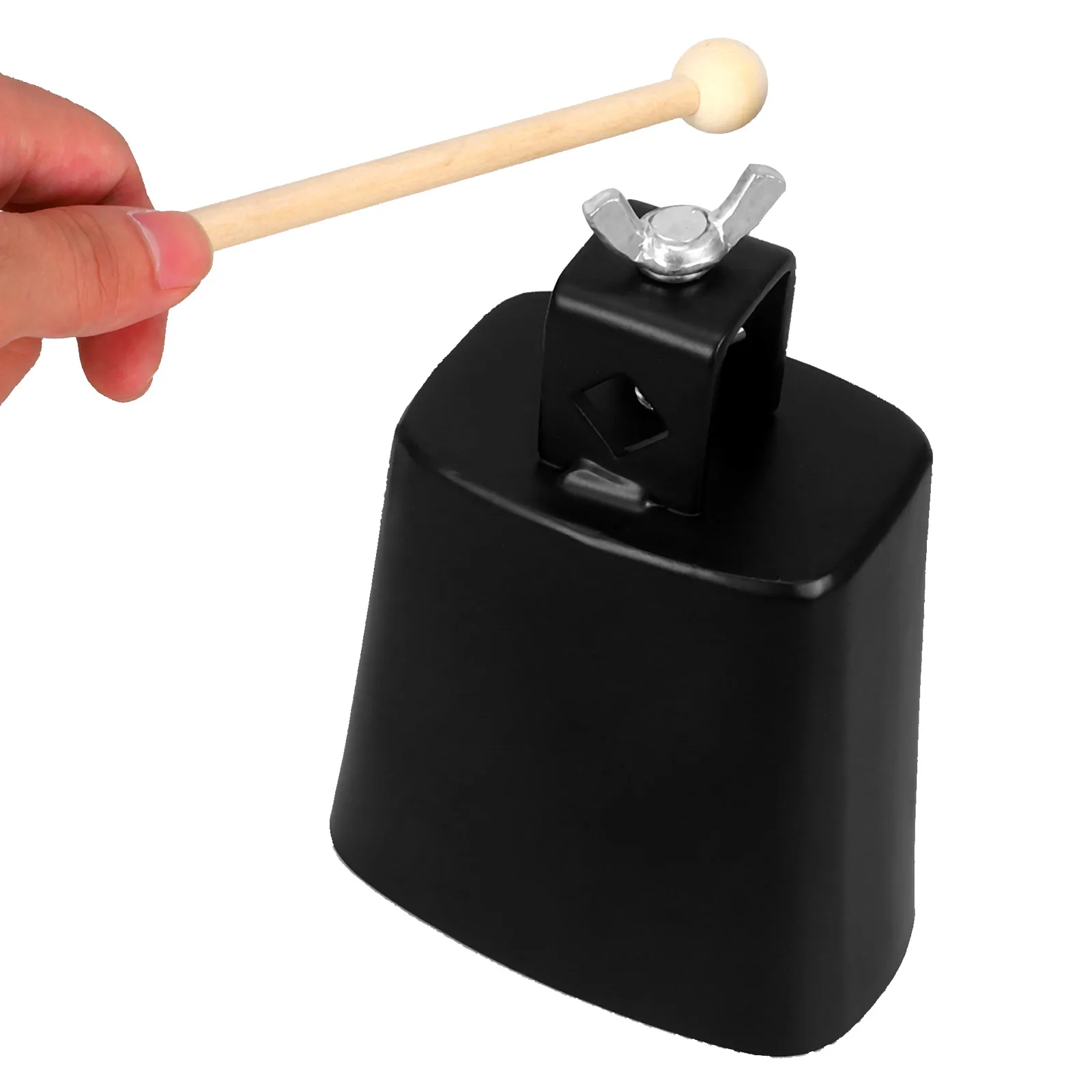 

4Inch Cowbell Drum Accessories Iron Material HandHeld EasyCarry Music Performance Percussion Instrument