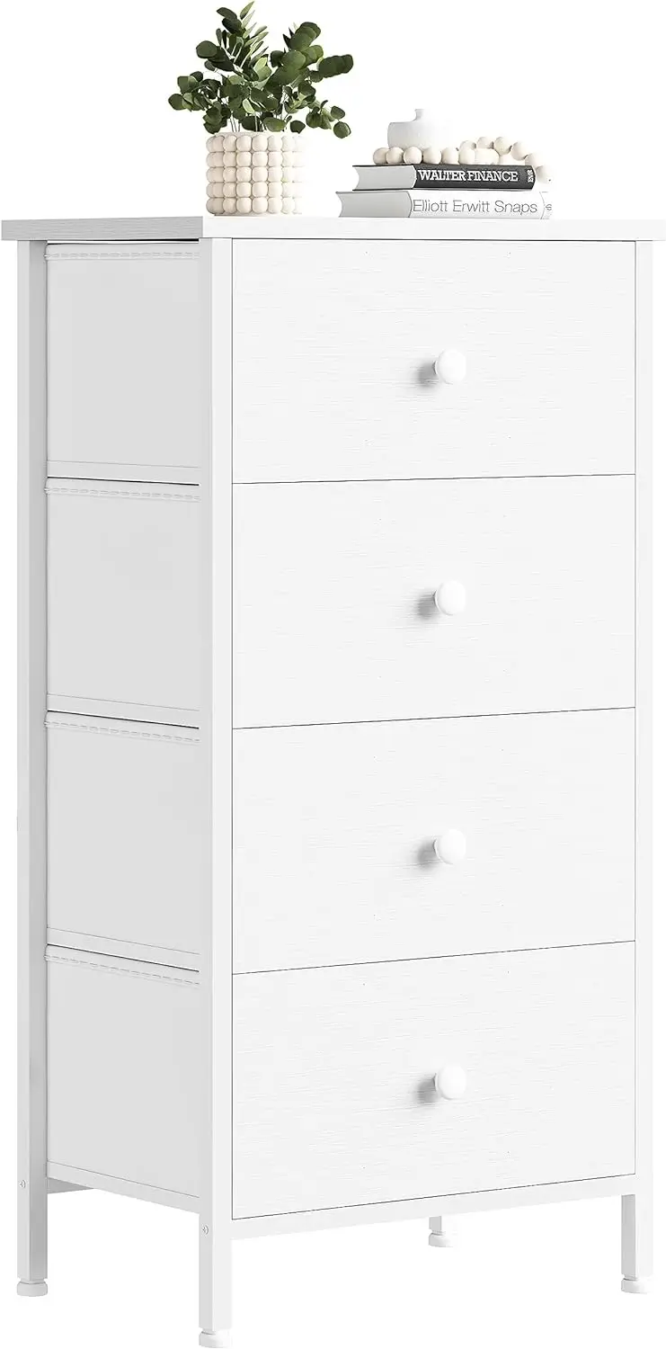 

Small White Dresser for Bedroom,4/5 Drawer - Chests of Drawers Kids Organizer for Closet Adult Modern, Bedroom Furniture