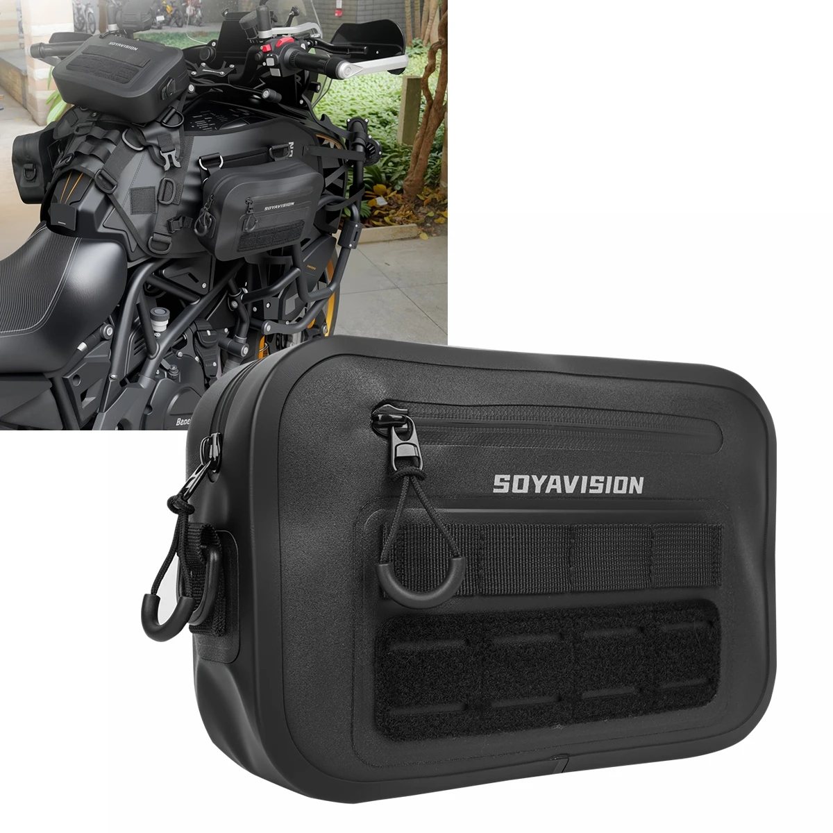 Motorcycle Fuel Tank Bag Base Vest Portable Motorbike Tank Bags Mounting Kit for Universal Off-road Motorcycle Fuel Tank Pack