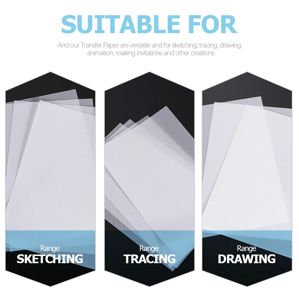 300 قطعة من أوراق تتبع الكبريتيك الشفاف للخط رسم ممارسة ورق الكتابة للمبتدئين والمراهقين والبالغين