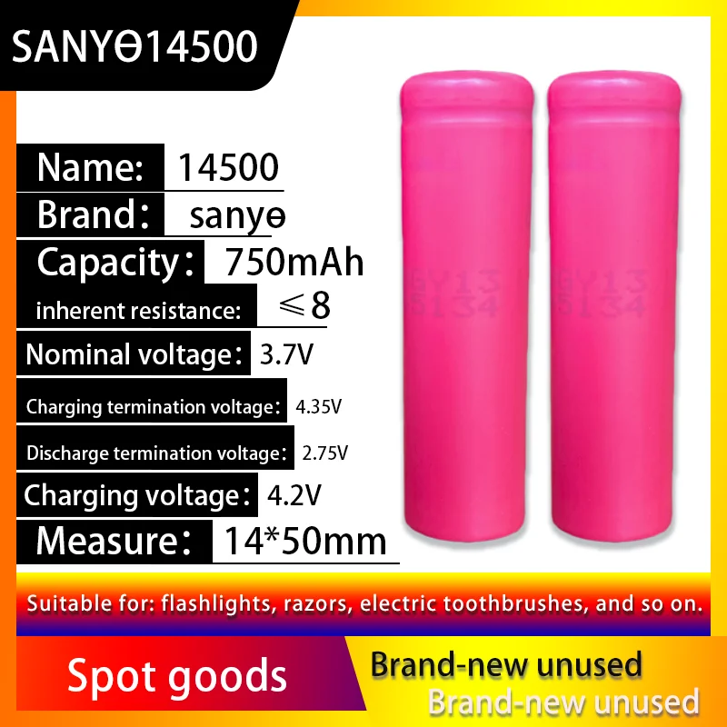 

30pcs sanyo 14500 аккyMyлЯTop 3 7V3800mAh lithium rechargeable for Shaver Speaker dron Vacuum cleaner Microphone Smartwatch Toy