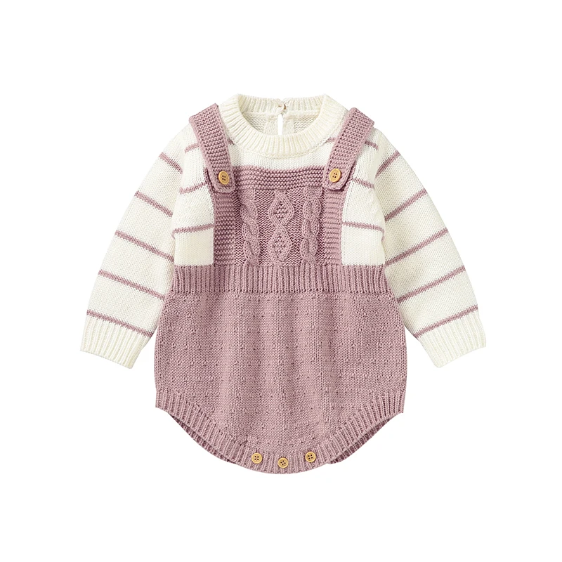

Baby Bodysuits Newborn Autumn Winter Knitted Onesie Spring Casual Long Sleeve Infant Boy Girl Outfit Clothes 0-18m Children Wear