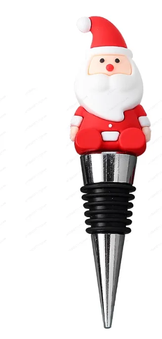 New Christmas Wine Stopper Silicone Xmas Tree Sock Alloy Wine Bottle Leak Proof Keep Fresh Sealer Champagne Cork 2025 New Year