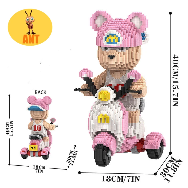 

Спортивный трехколесный велосипед-конструктор 40 см, игрушка для сборки, украшение, декор для дома, креативный конструктор, развивающая игрушка-головоломка для подарков