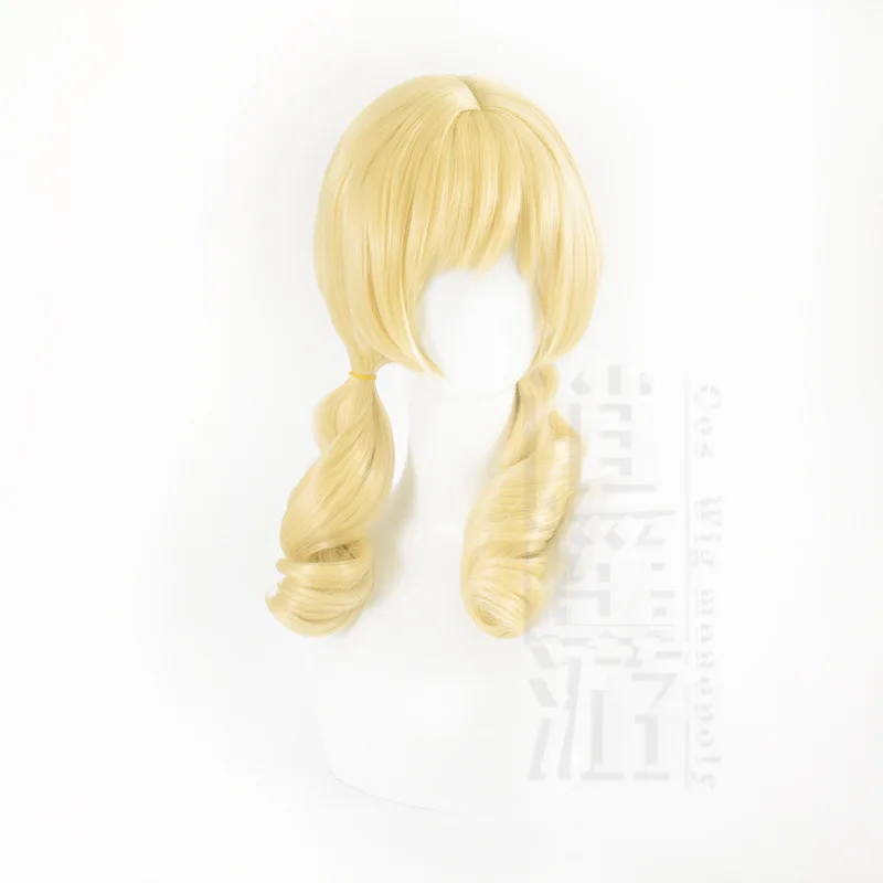 Puella Magi Madoka Magica Mami Tomoe Cosplay Wig Simulation Scalp Top Twin Tails Halloween Gift